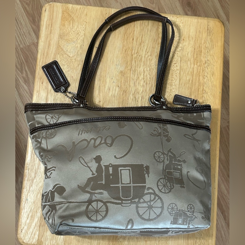 Coach Brown Tote Bag with Urban Style